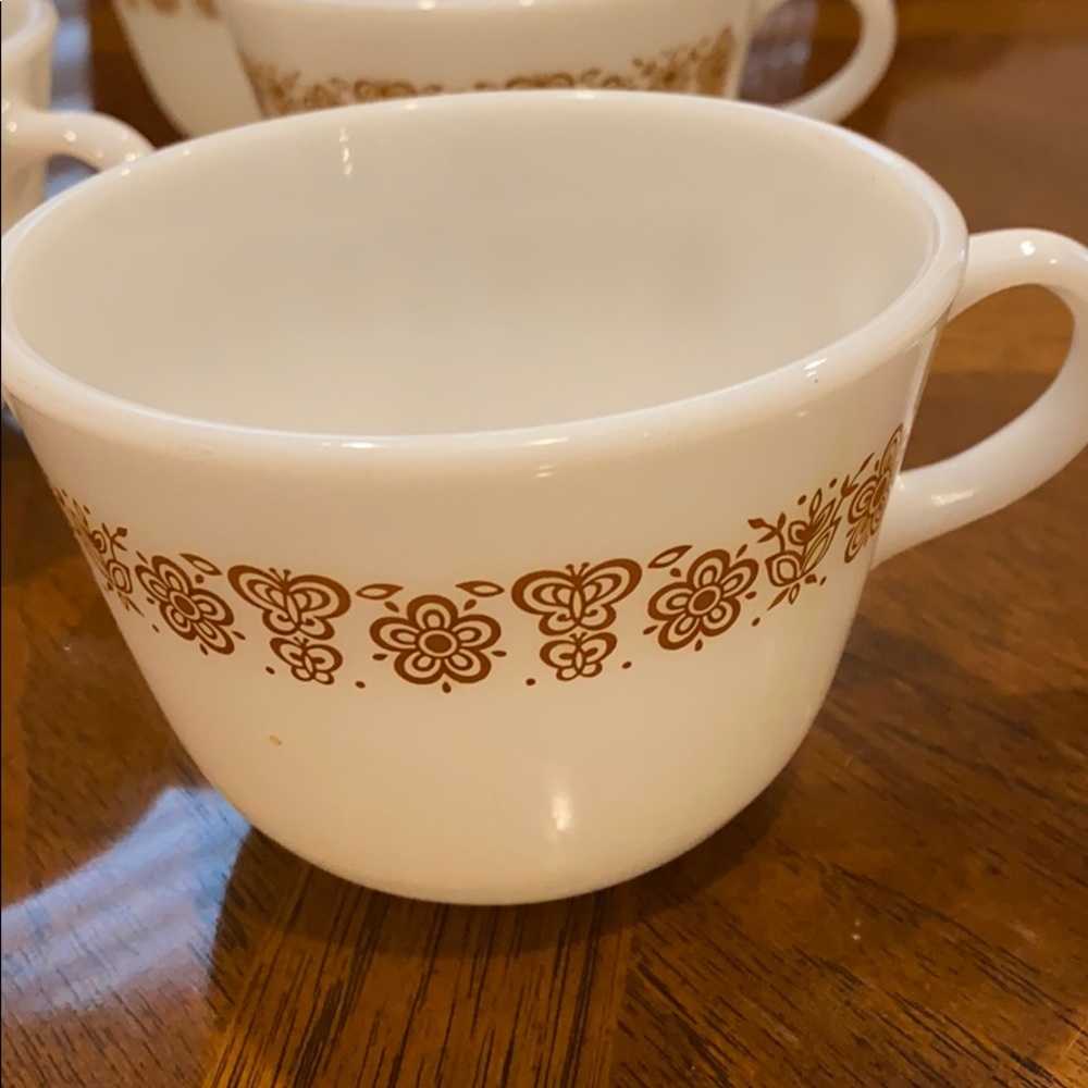 Pyrex Vintage Butterfly Gold Cups - Picture 2 of 3